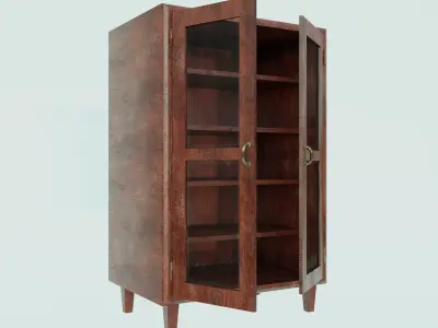 Old Wardrobe Low-poly 3D model