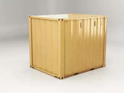 Intermodal Shipping Container 10-foot-long Low-poly 3D model