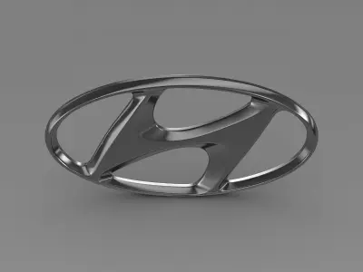 hyundai logo 3D model by Sergey from CGTrader