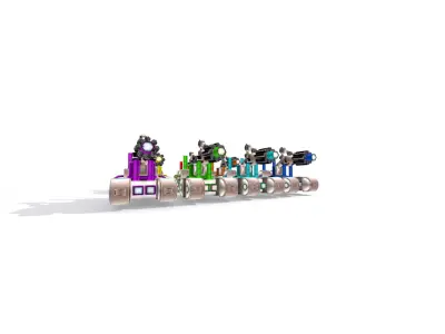 Future gunner collection Low-poly 3D model