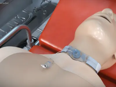  Medical Training Manikin with Tracheostomy Tube Fur 
