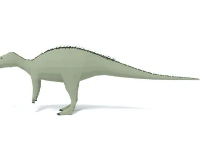 Low Poly Cartoon Zalmoxes Dinosaur Low-poly 3D model