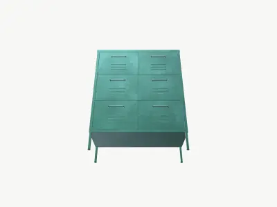 Office Cabinet Low-poly 3D model
