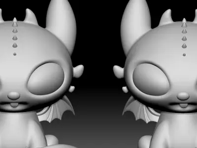 Chimuelo Dragon Chibi 040 3D print model