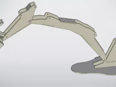 Hydraulic syringe excavator 3D model
