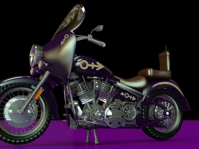 Prince Purple Rain Bike 3D model
