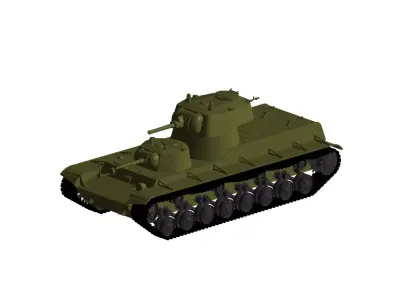 Tank  SMK armored vehicle 3D model
