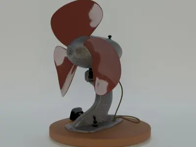 Retro table fan  3D model