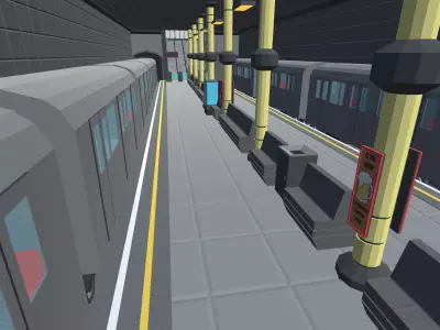 9t5 Low Poly Subway Low-poly 3D model