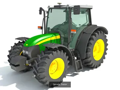 Farm Collection 8 john deere tractor 3D Model Pack