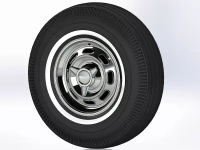 Wheel Pontiac GTO 1964 for scale model 3D print model