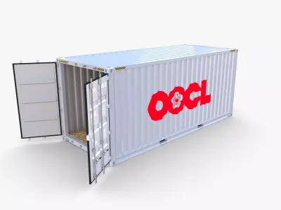 20ft Shipping Container OOCL 3D model