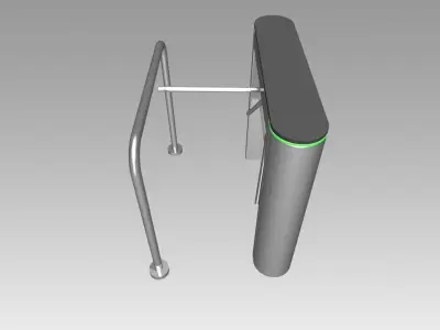 Turnstile tripod trilock with pipe fencing 3D model