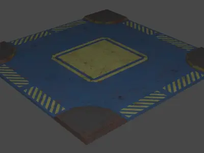 Old Y2J Landing Pad Low-poly 3D model