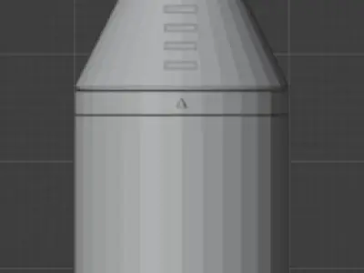 Simple Small Rocket Free 3D model