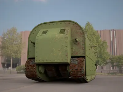 flying elephant tank 3d model 3D model