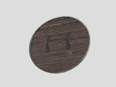 Viking Shield Low-poly 3D model 16