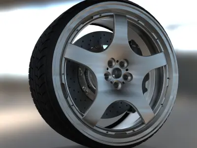 tire Rims garage auto  3D model