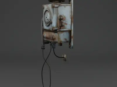 World war bunker phone Low-poly 3D model
