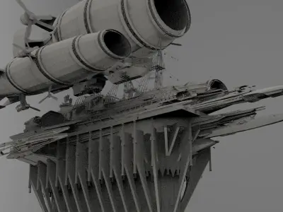 Cathedral Airship 2 3D model 3D model