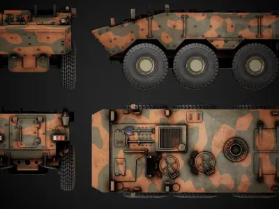 Armored Brazilian Vehicle - VBTP Guarani  Low-poly 3D model