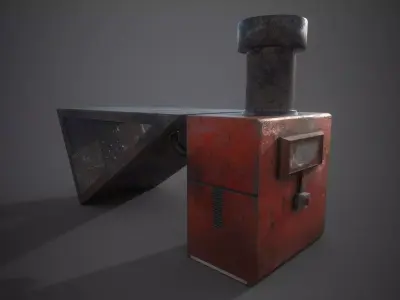 SCIFI Steampunk table Free low-poly 3D model