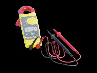 Clamp Meter Low-poly 3D model