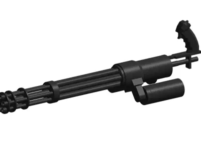 gatling gun 3D model buy