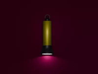  Retro Handheld Flashlight 3D Model 3D model