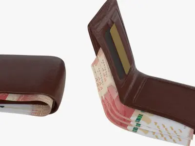 HongKong 1000 Dollars Wallet Money Purse 3D model