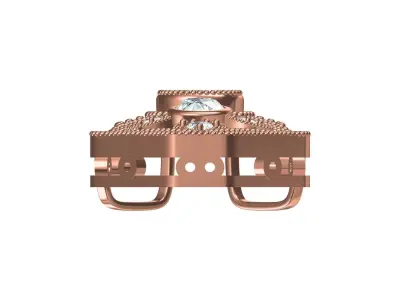 Antique Milgrain Art Deco Diamond Pendant 3D print model