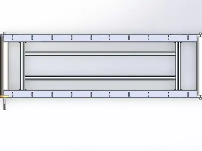 Industrial Belt Conveyor System  SolidWorks Assembly 3D model