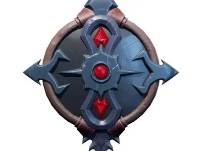 Vampiric Shield Low-poly 3D model