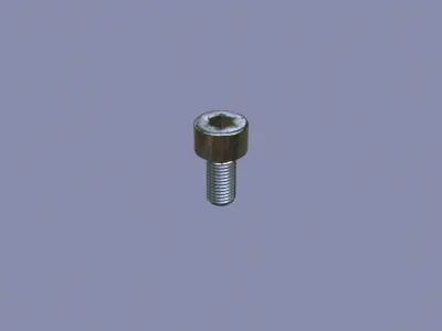 Steel Stained M4 Bolt Allen Cap with PBR 4K Textures 3D model