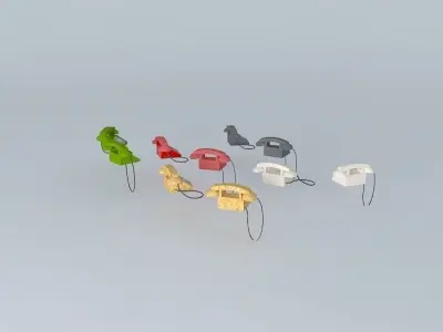 Antique Telephones Free 3D model