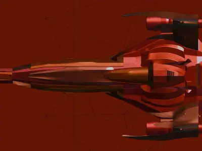 High poly SpaceShip Free 3D model