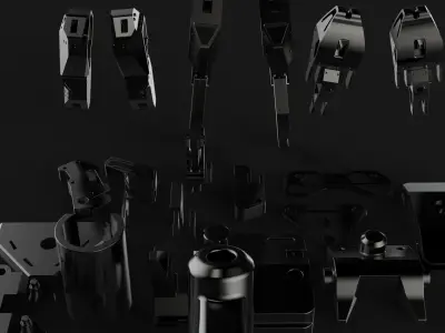 robotic part and legs 3D model