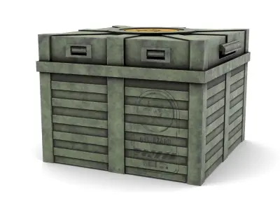Case for Transportation of Radiation Substances Low-poly 3D model