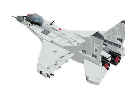 MocBricks3D - Lego MIG-29 Fulcrum Jet Fighter Aircraft 3D print model
