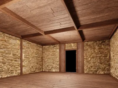 Medieval House 03 - 4K Textures Game Ready Low-poly 3D model