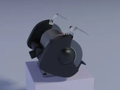 industrial grinding machine 3D model