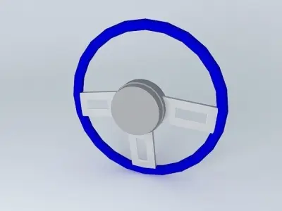 3-spoke steering wheel with K logo Free 3D model