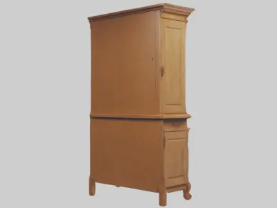 Wooden cupboard Model Low-poly 3D model