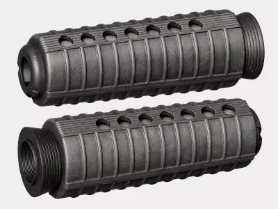 AR15 M4A1 Modular Handhuard Carbine Customizable Low-poly 3D model