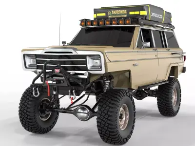 Jeep Wagonner 1978 Off Road  Free 3D model