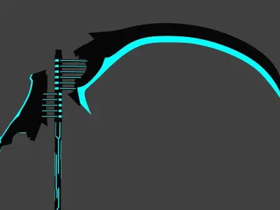 Scythe Low-poly 3D model Low-poly 3D model