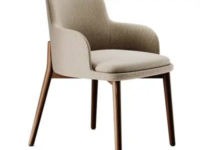 Muuto Re Norm Table and Tirolo Celine Chair 3D model