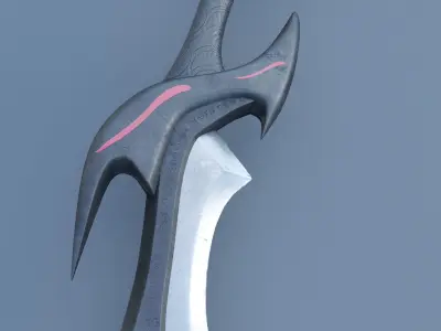 Dagger pair of swords Low-poly 3D model