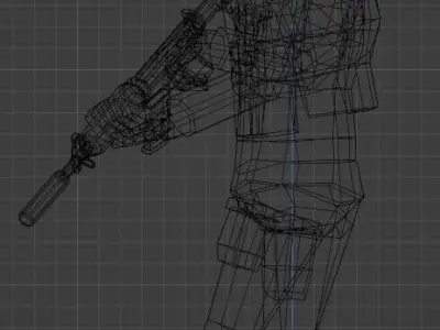 Low Poly Soldier Low-poly 3D model