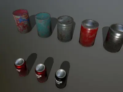 coke can Low-poly 3D model
